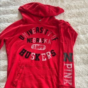 PINK Victoria's Secret Nebraska Huskers Collegiate Hoodie